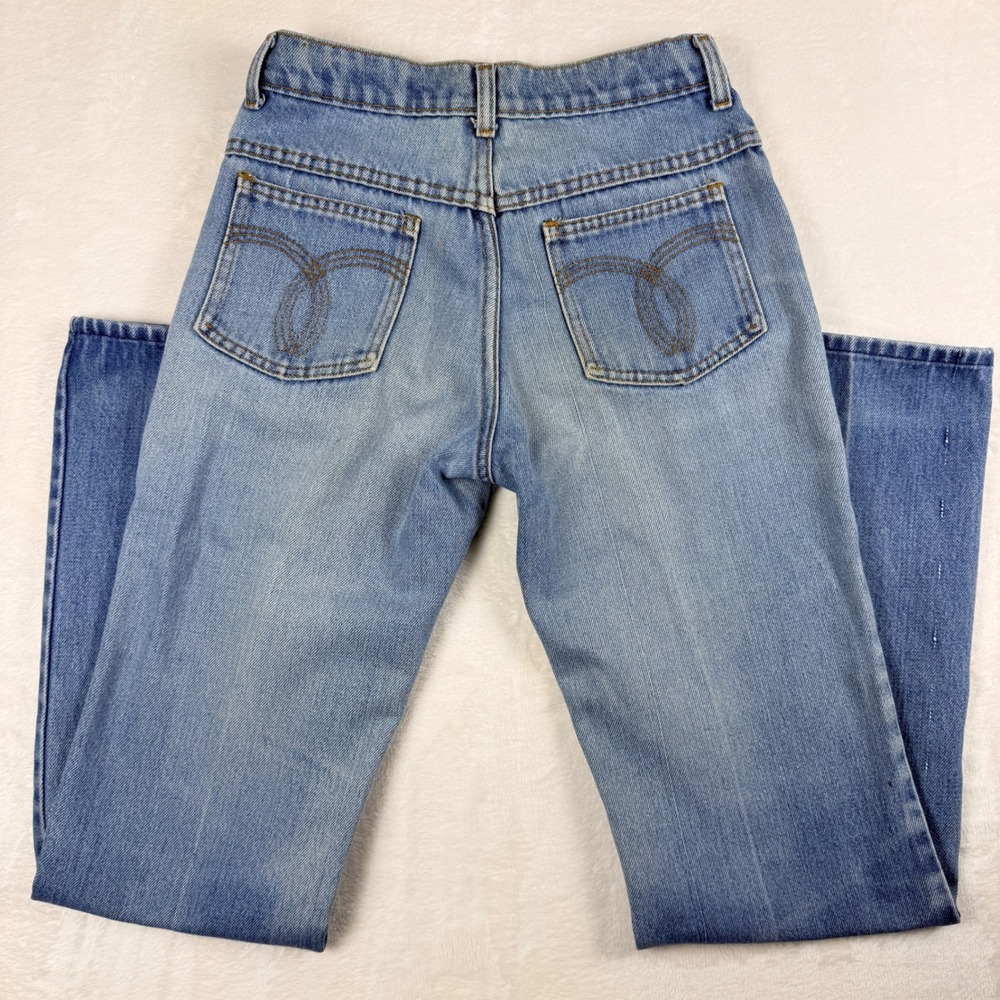 Vintage Farah Light Wash Straight Leg Jeans Size 28x32 USA‎ Made 70s